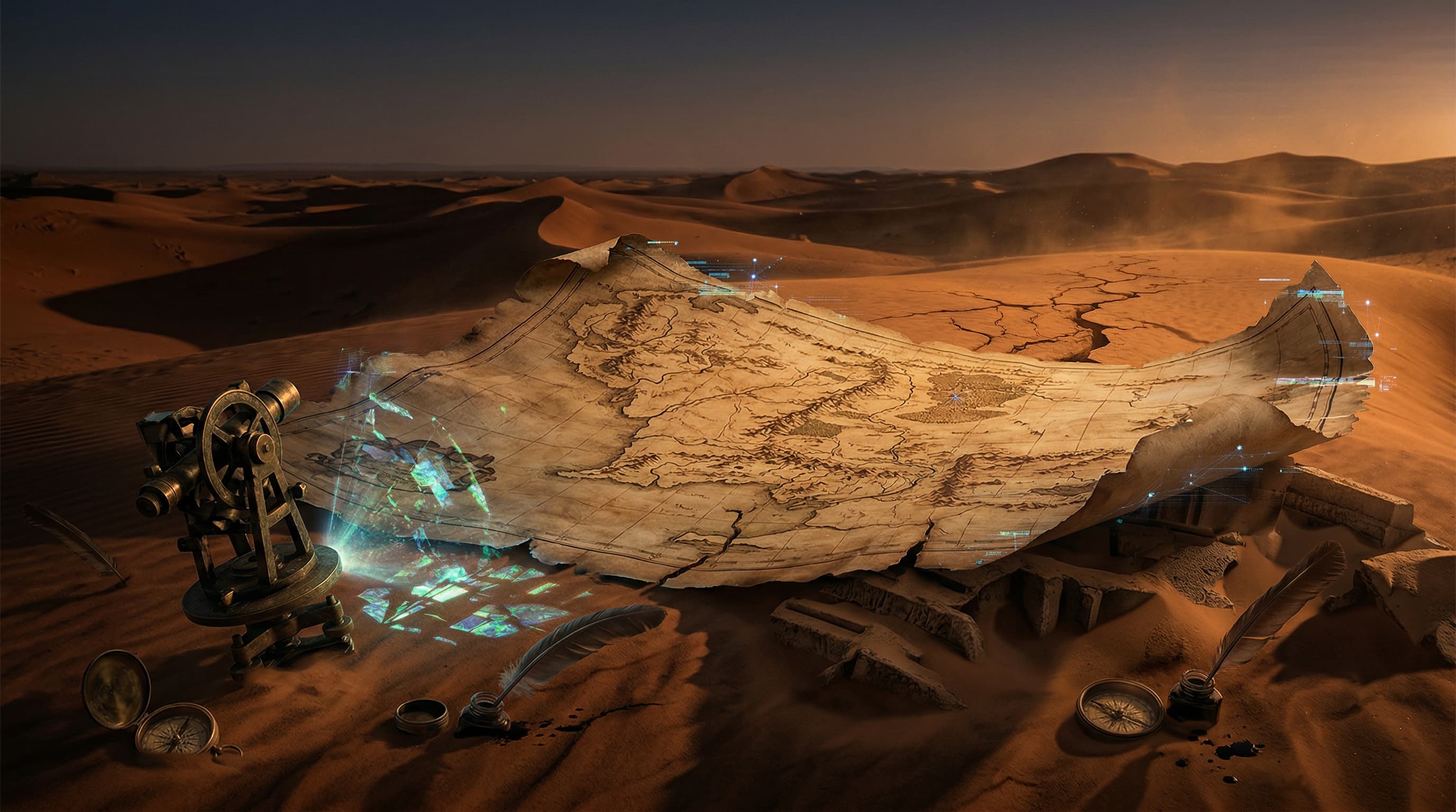 Borges Cartographers AI Parable Guides Visual Artists