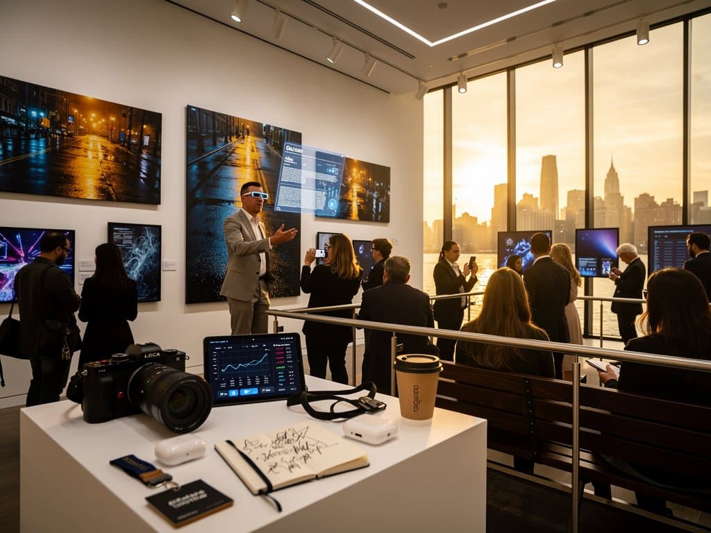 Chelsea gallery showcases archival pigment prints and Ethereum NFT charts, blending photography with blockchain art markets